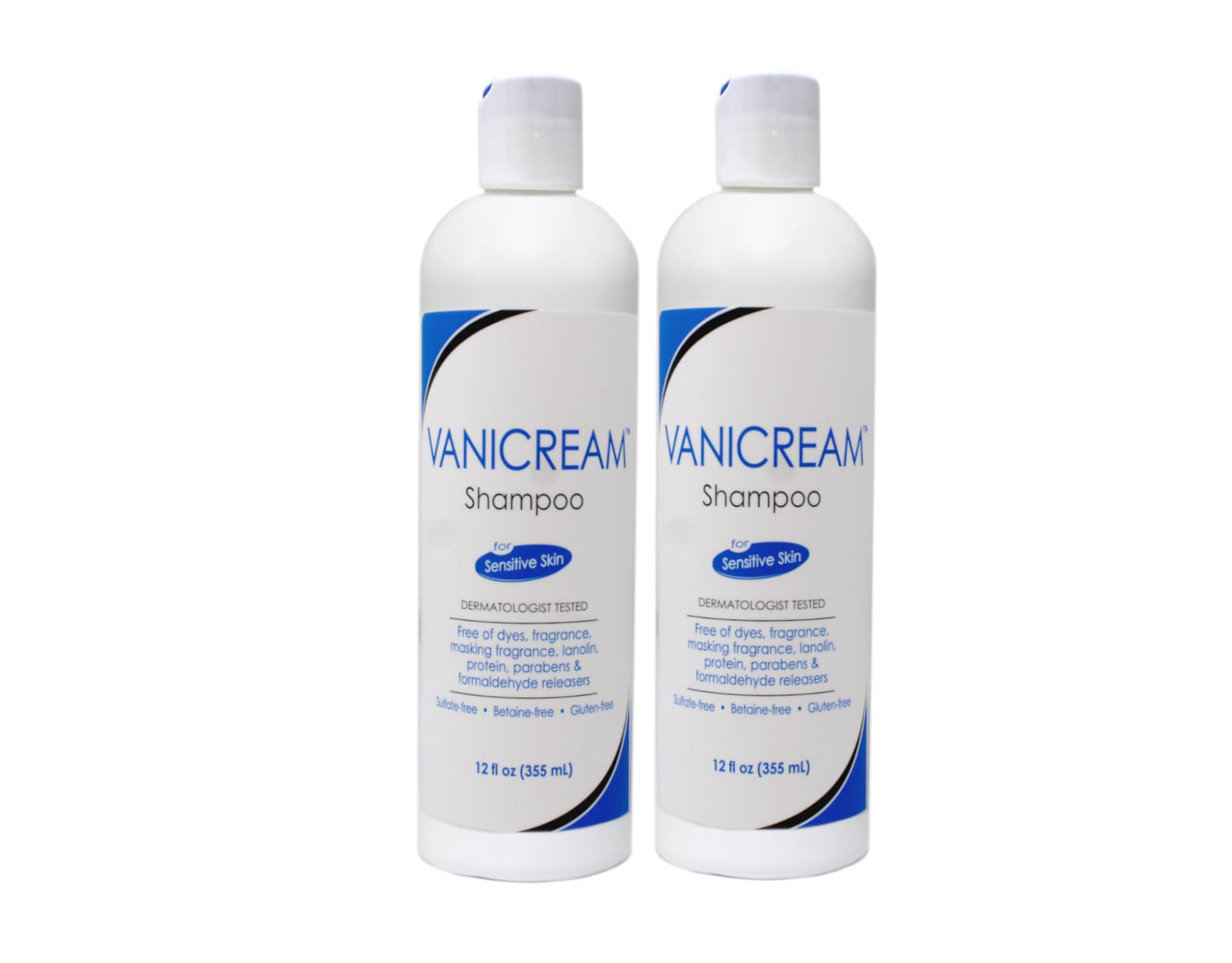 Vanicream Shampoo for Sensitive Skin – Pack of 2 (12 oz) | Fragrance-Free & Gentle