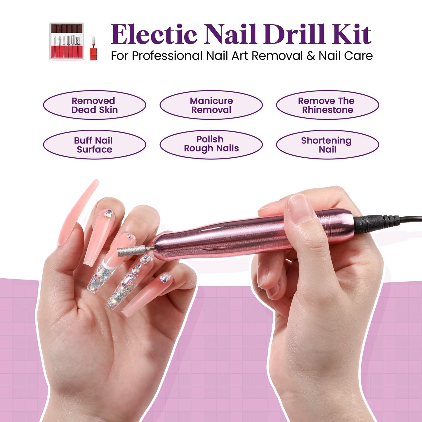 VANSISOS Acrylic Nail Kit with Drill – Complete Home Salon Set for Beginners