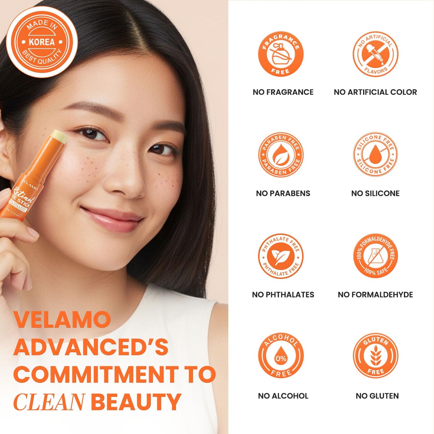 VELAMO ADVANCED Retinol Eye Stick - 2x10g, Plumping & Smoothing Under-Eye Balm