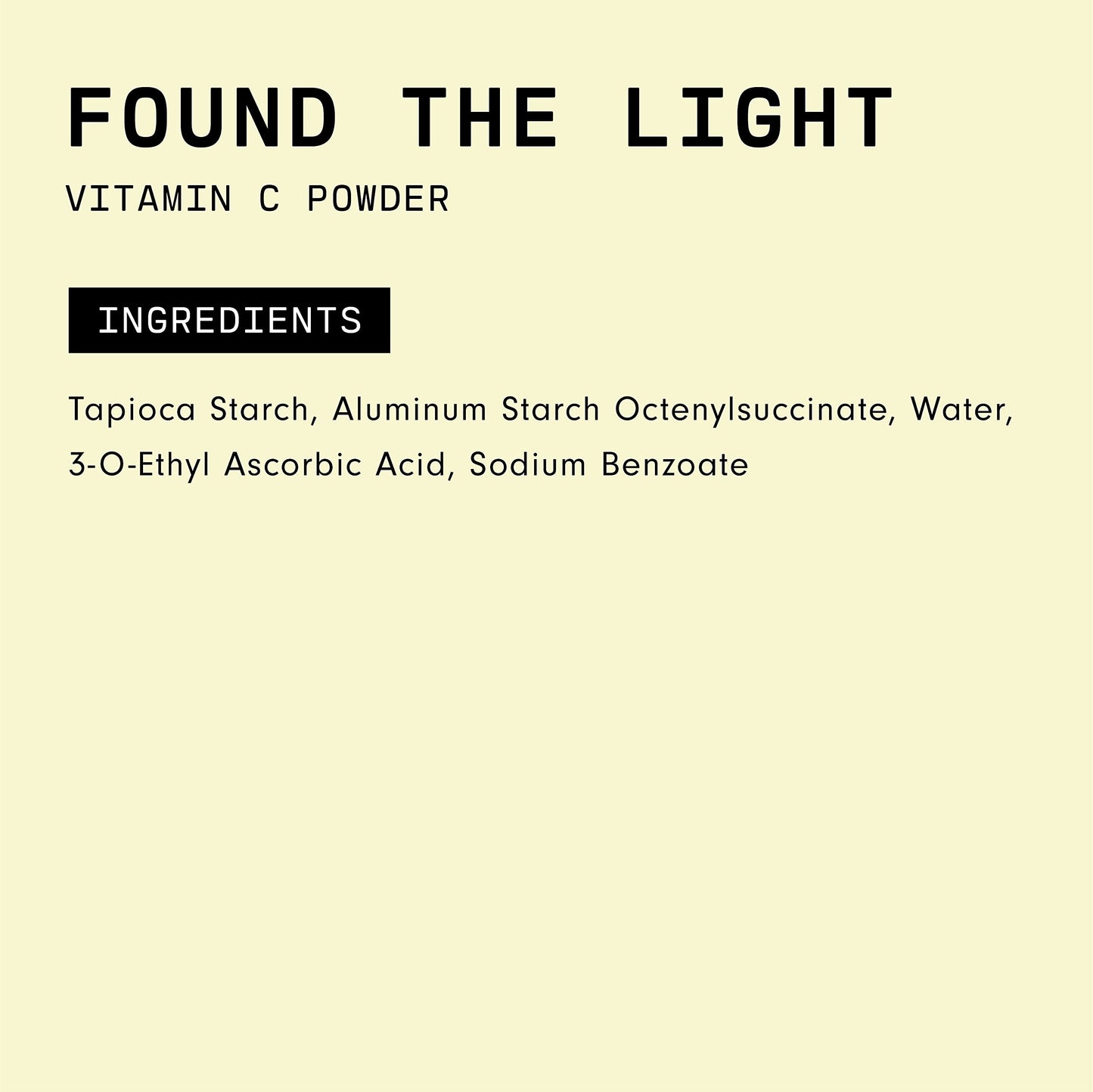Versed Found The Light Vitamin C Powder - Mix Into Serum for Brightening