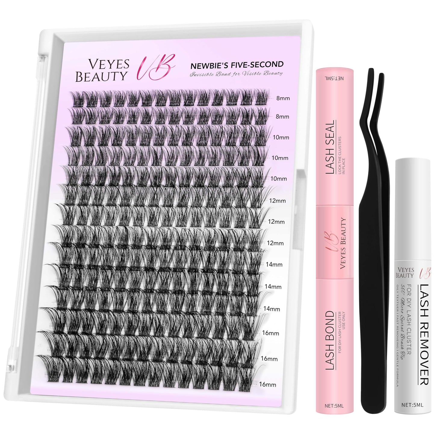 VEYESBEAUTY Lash Clusters Kit – Beginner-Friendly DIY Eyelash Extensions