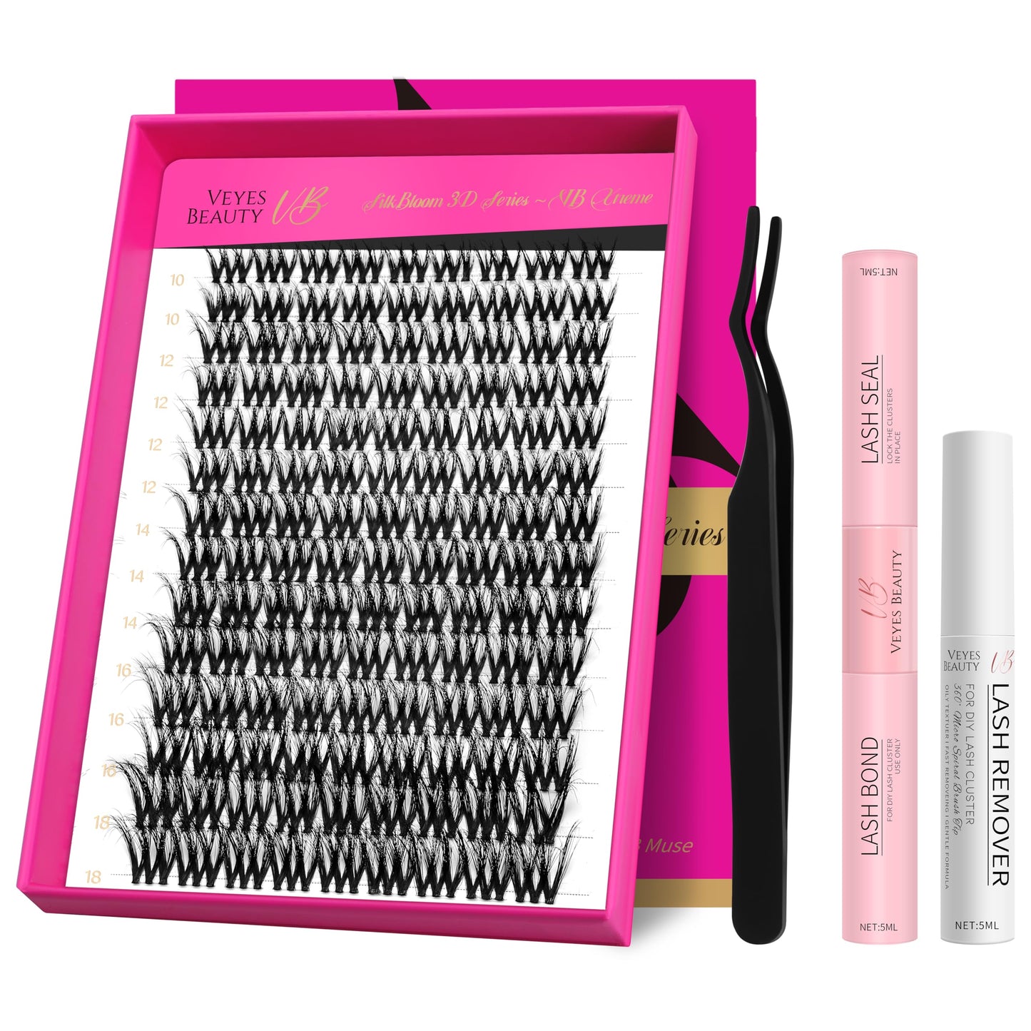 VEYESBEAUTY Lash Clusters Kit — Fluffy 3D Lashes VBmuse Volume