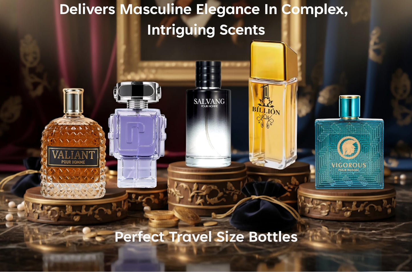 Viaan Krishna Signature Scent 5-Piece Mini Fragrance Set for Men – 25ml to 30ml Bottles