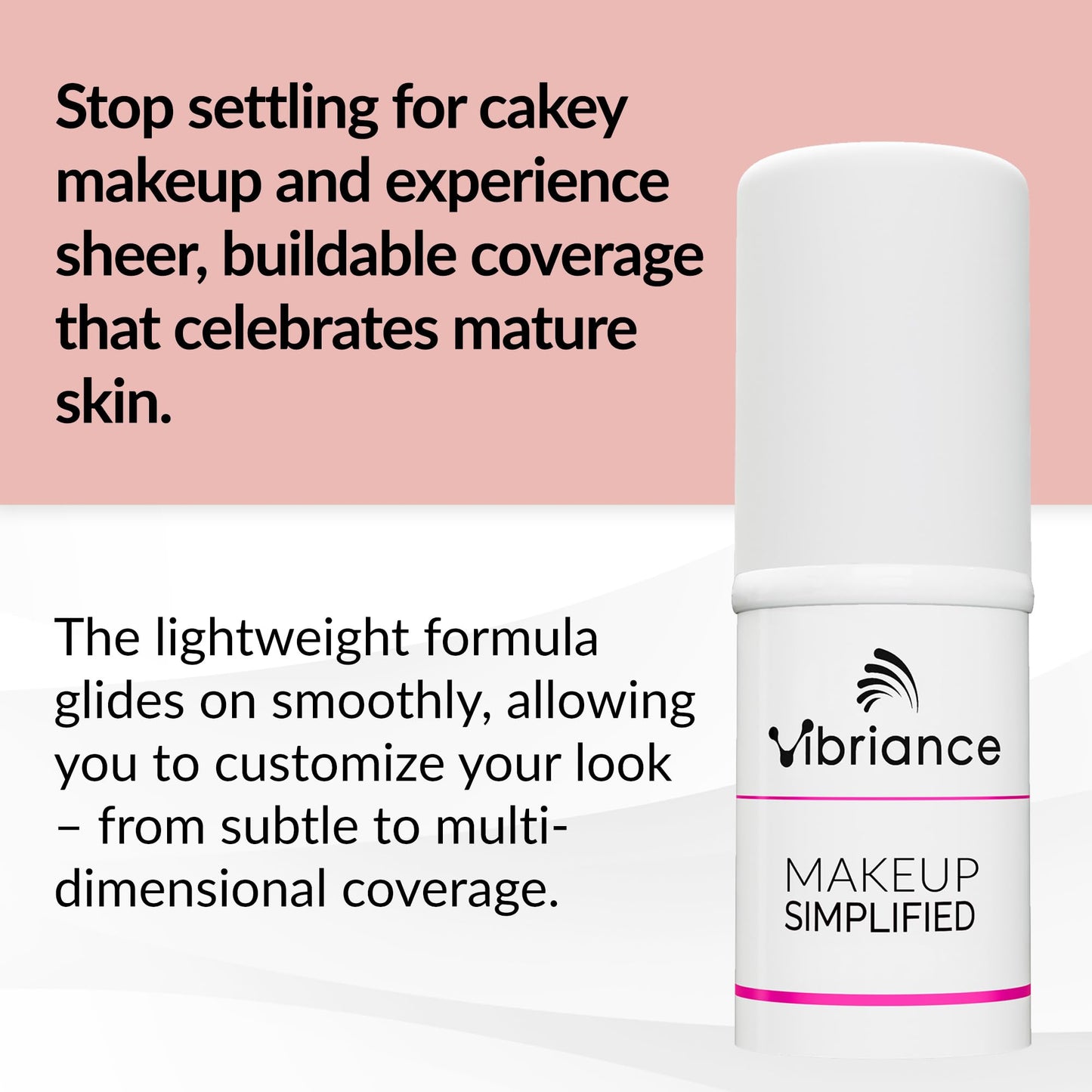 Vibriance Complexion Sticks – Sheer, Buildable Foundation for Mature Skin | 3-in-1 Base, Concealer & Contour (Medium)