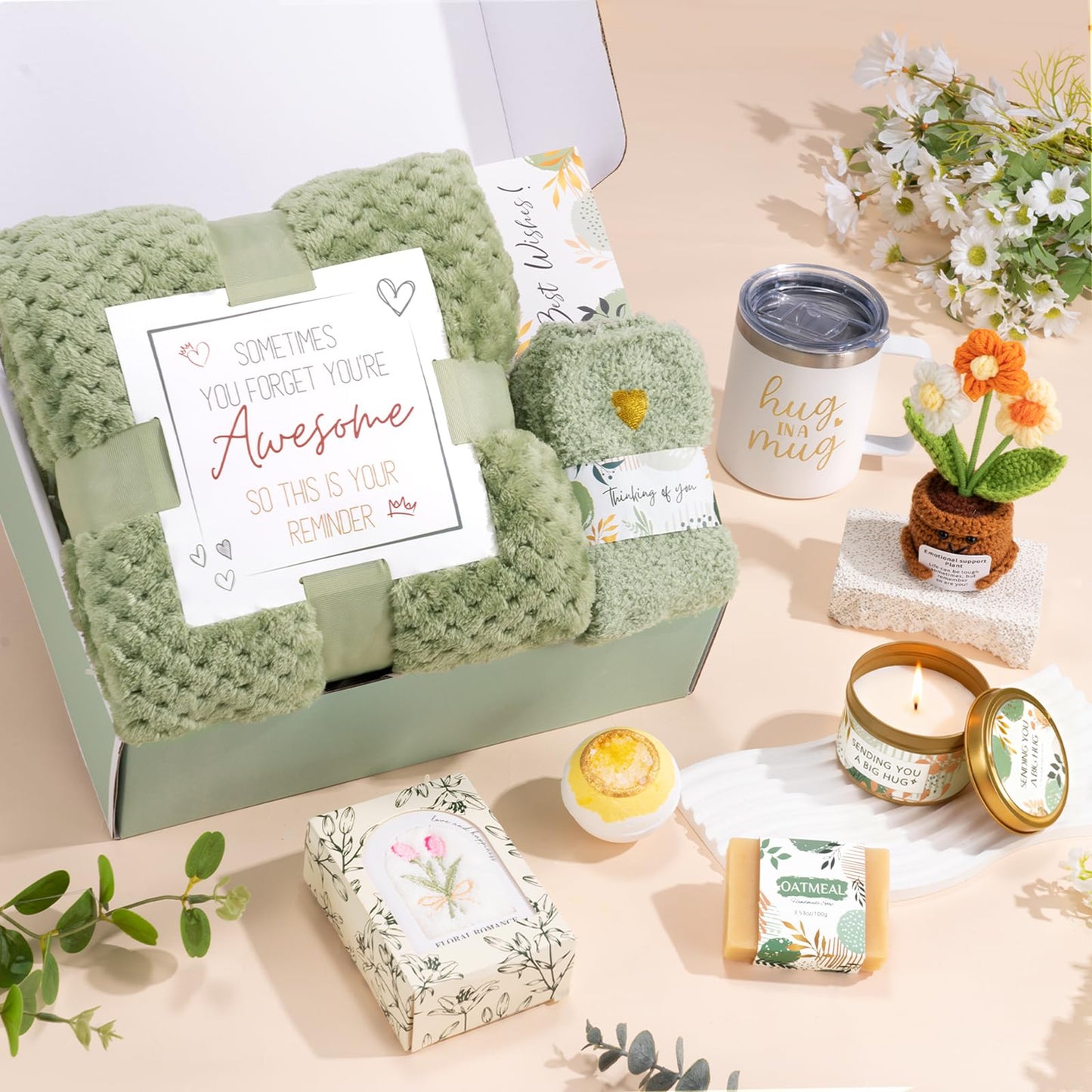 Victdom Get Well Soon Gift Baskets for Women | Self-Care Spa Gift Box