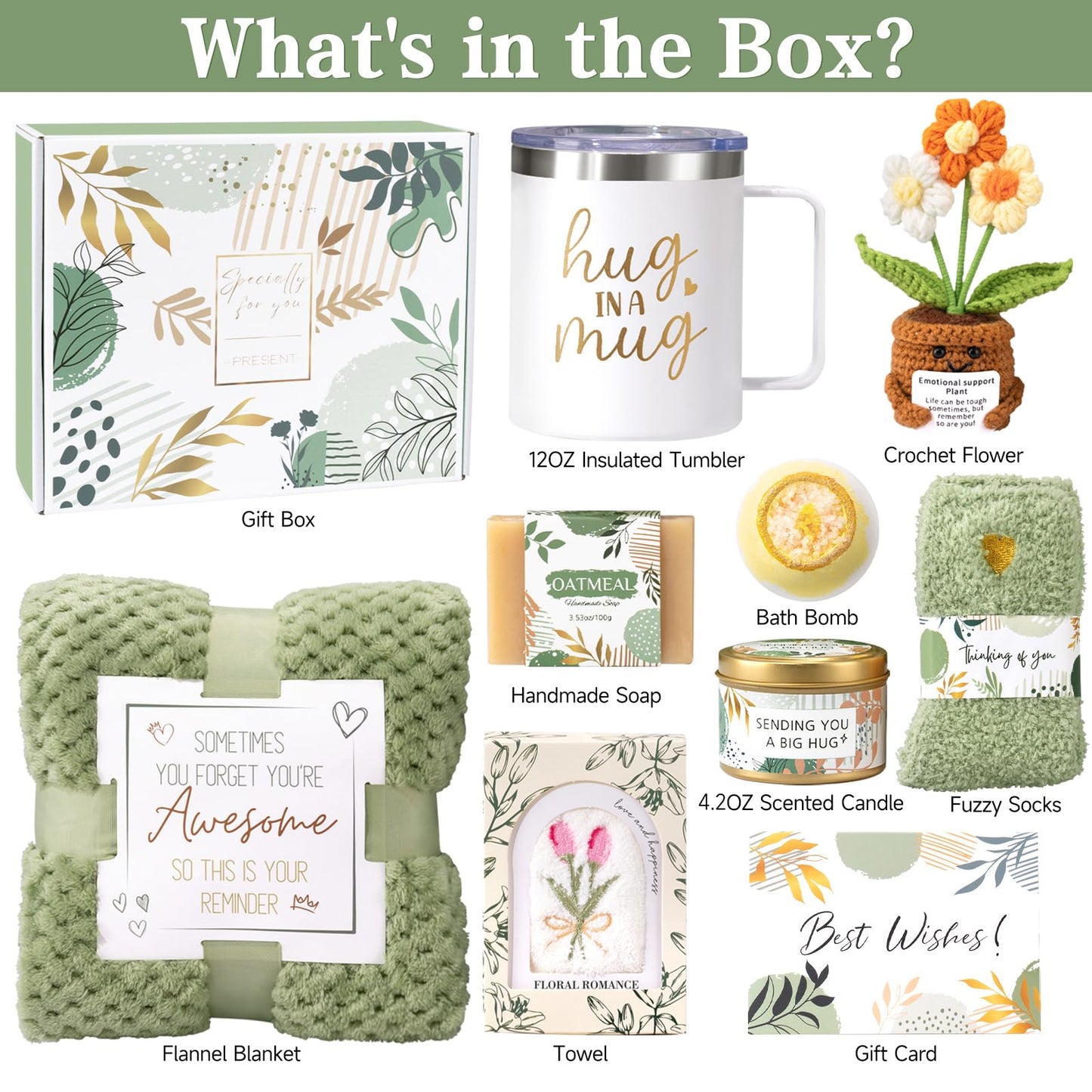 Victdom Get Well Soon Gift Baskets for Women | Self-Care Spa Gift Box