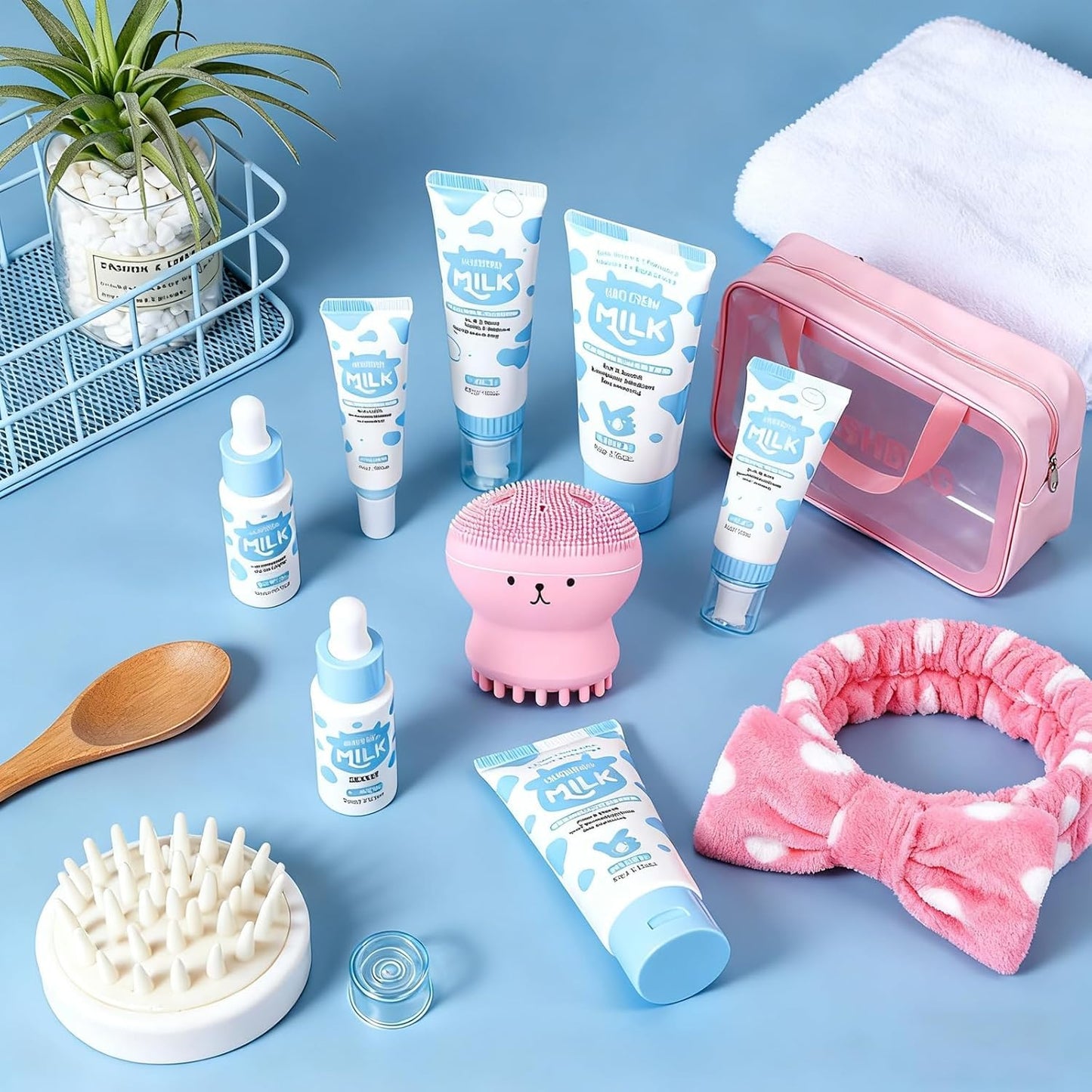 Vienflona Milk Skincare Set for Kids & Teens – 12-in-1 Gentle Hydration