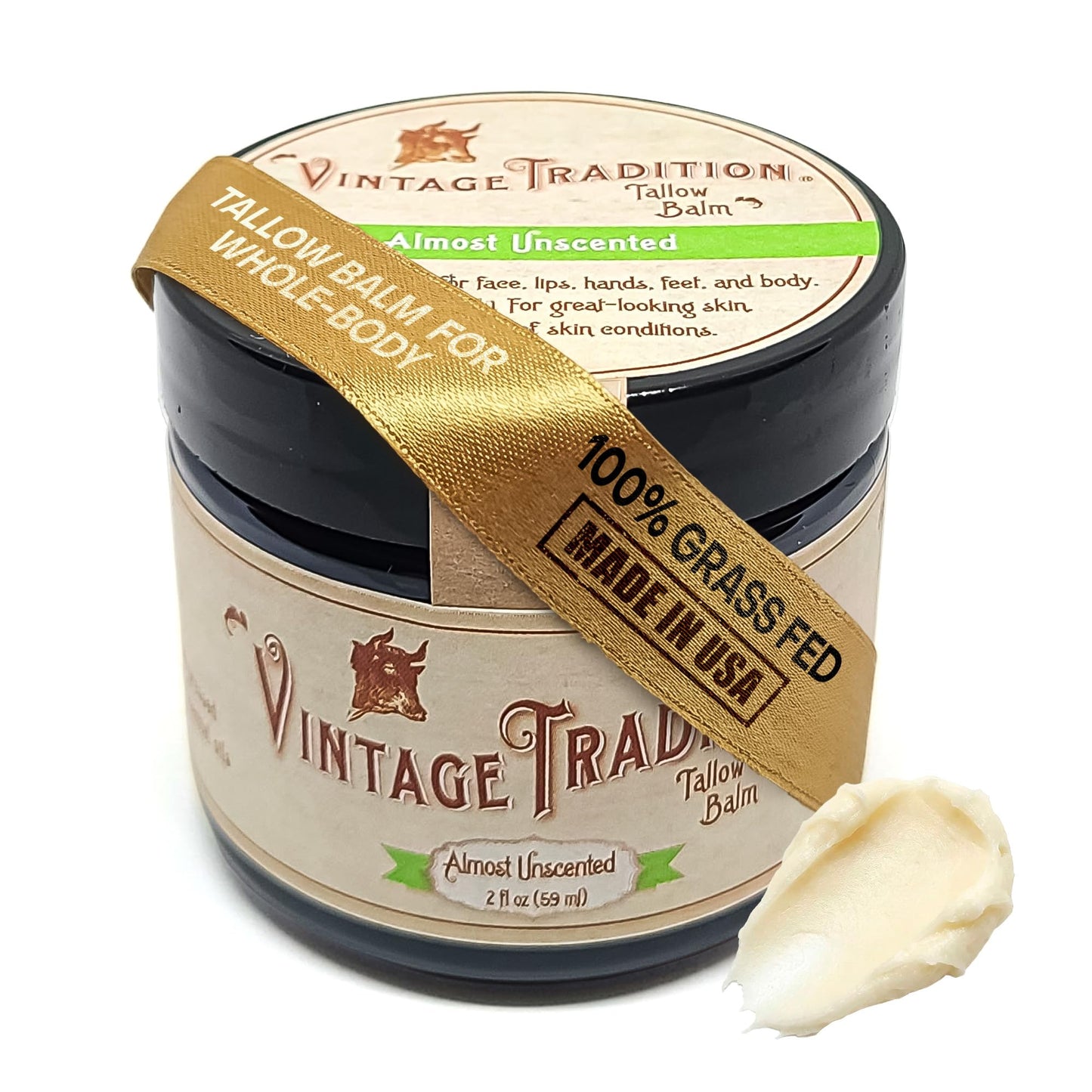 Vintage Tradition Beef Tallow Balm — All-Purpose Skin Care (2 fl oz)