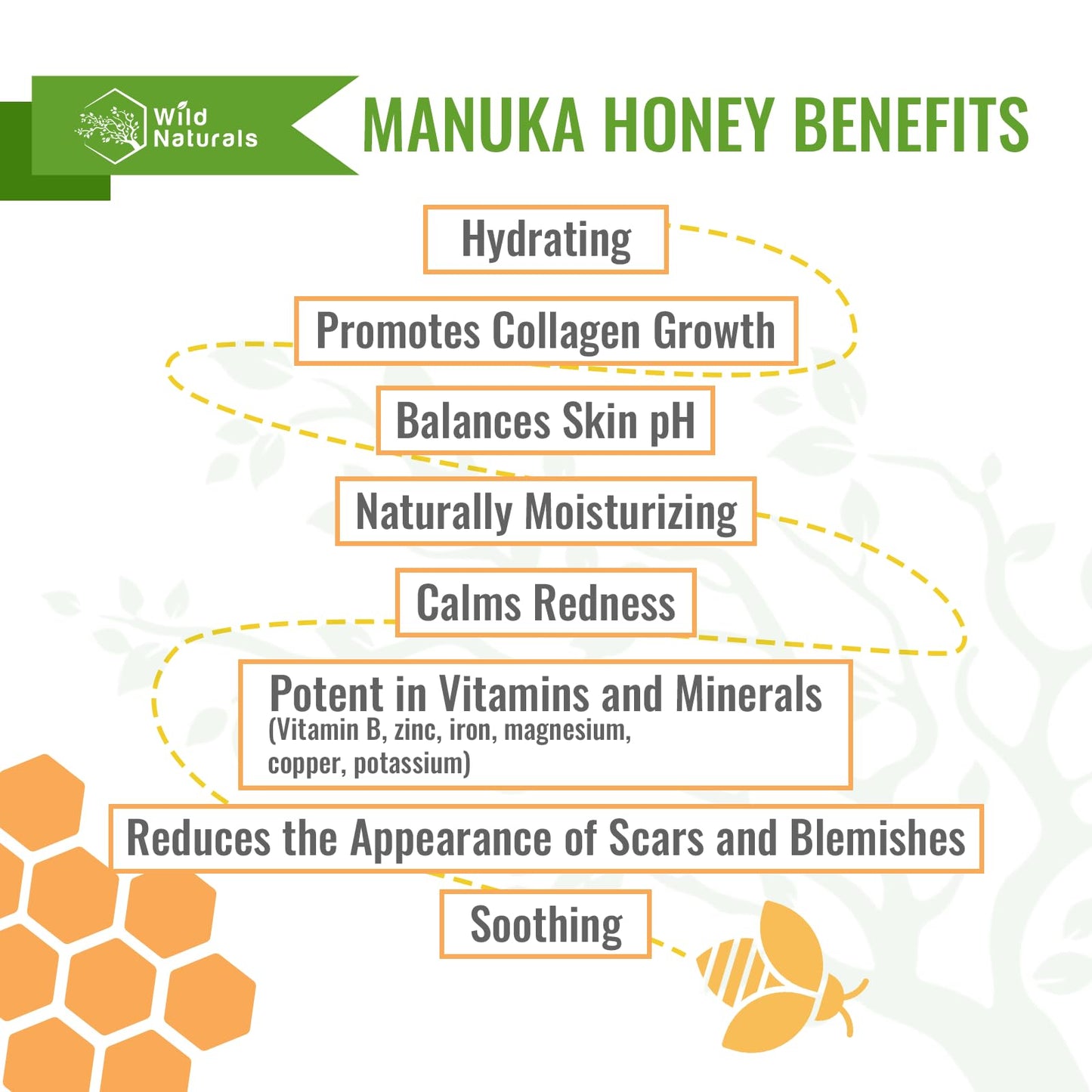 Wild Naturals Manuka Honey Body Wash – Organic, Sulfate-Free for Eczema & Psoriasis