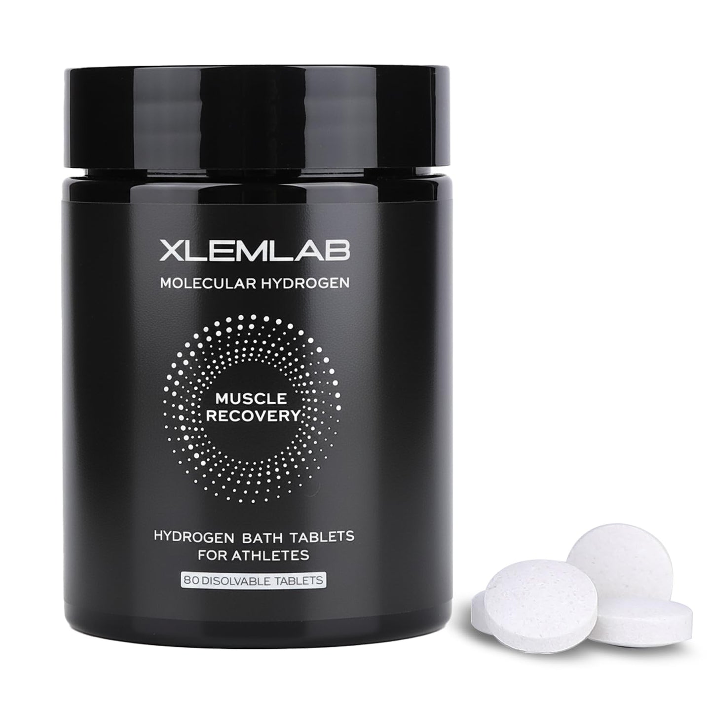 XLEMLAB Hydrogen Bath Tablets – Nano Bubble H2 Bath for Muscle Recovery (80 ct)