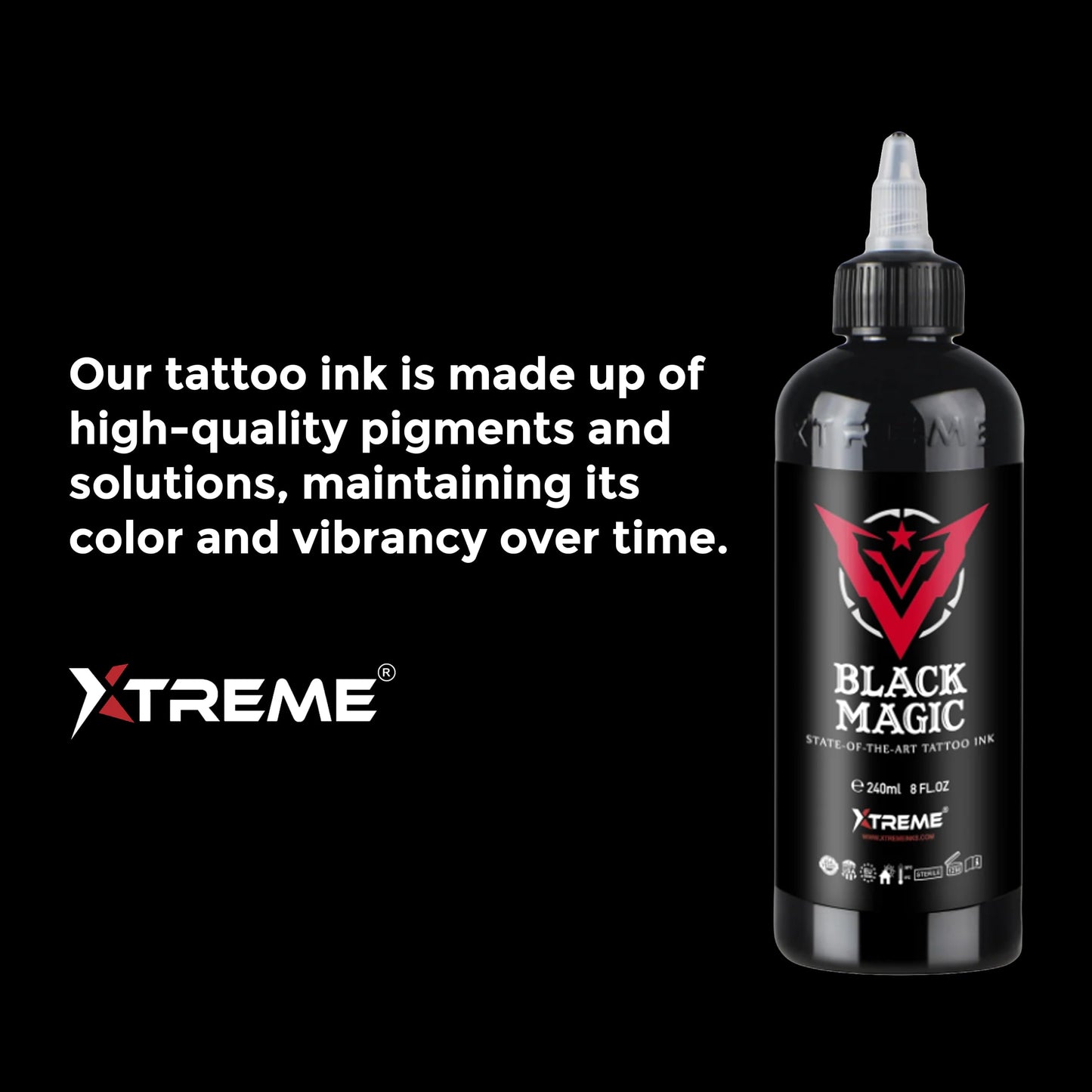 Xtreme Ink Neon Set – 5 Color Neon Tattoo Inks | Water-Based, Vegan, UV-Free