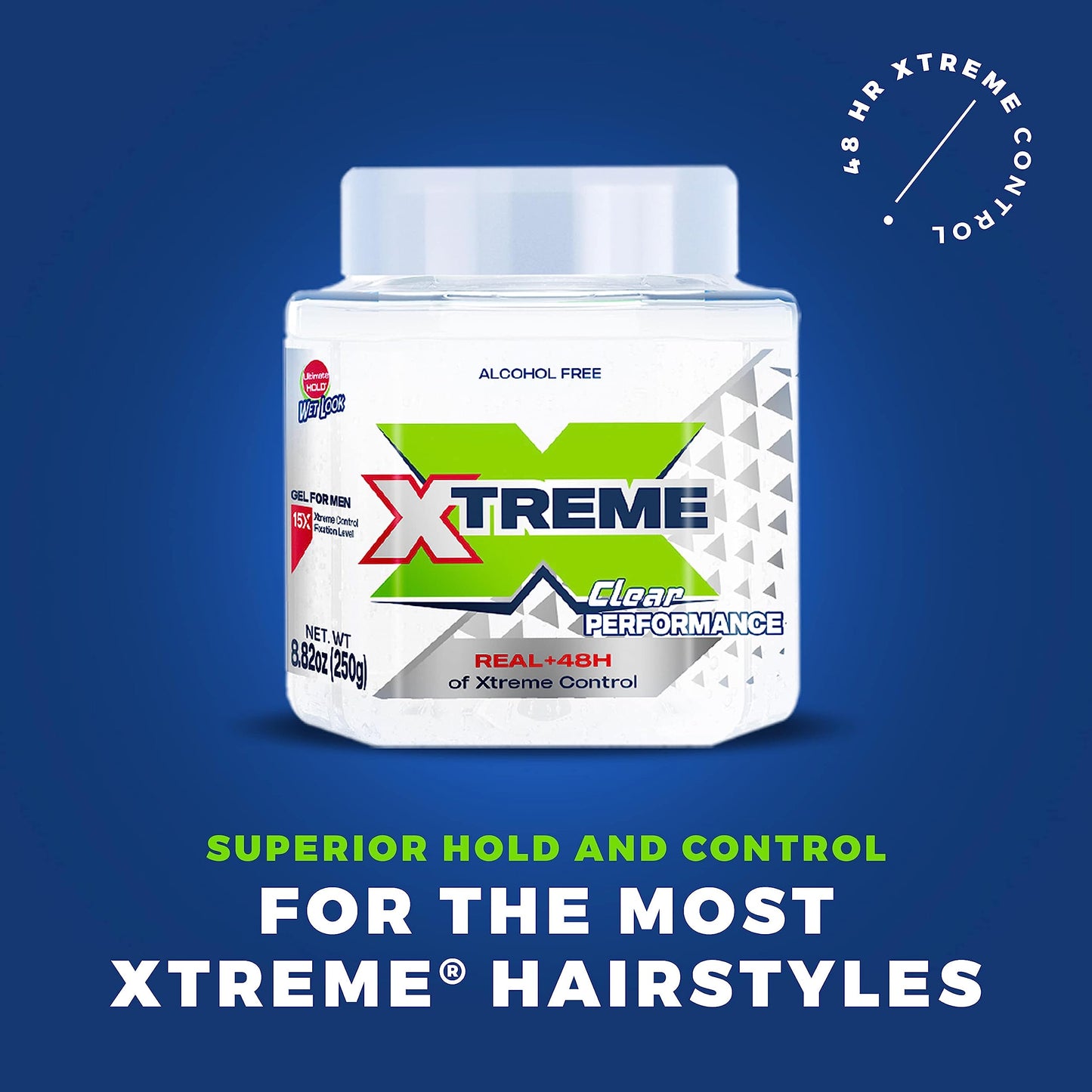 Xtreme Performance Clear Styling Gel with Aloe Vera – 8.82 oz Jar (Pack of 12) | Extra-Strong Hold