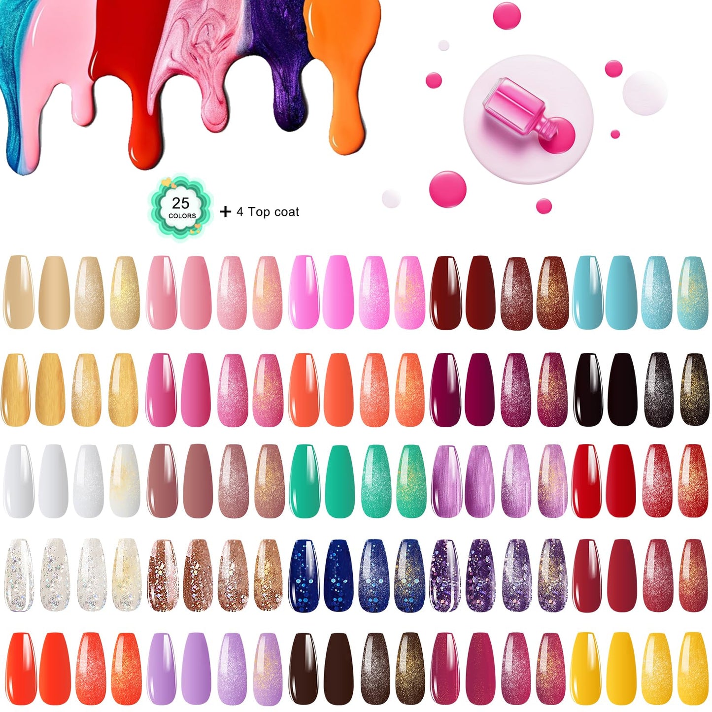YALSYNY Gel Nail Polish Kit with UV Dryer & USB Nail Drill – DIY Home Nail Art