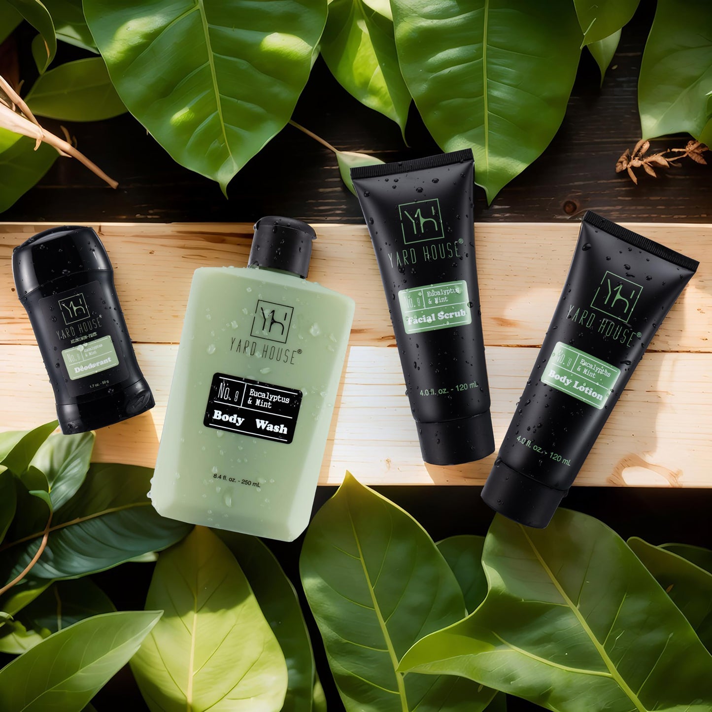 Yard House Men's Luxury Bath & Body Gift Set - 7pc with Leather Toiletry Bag