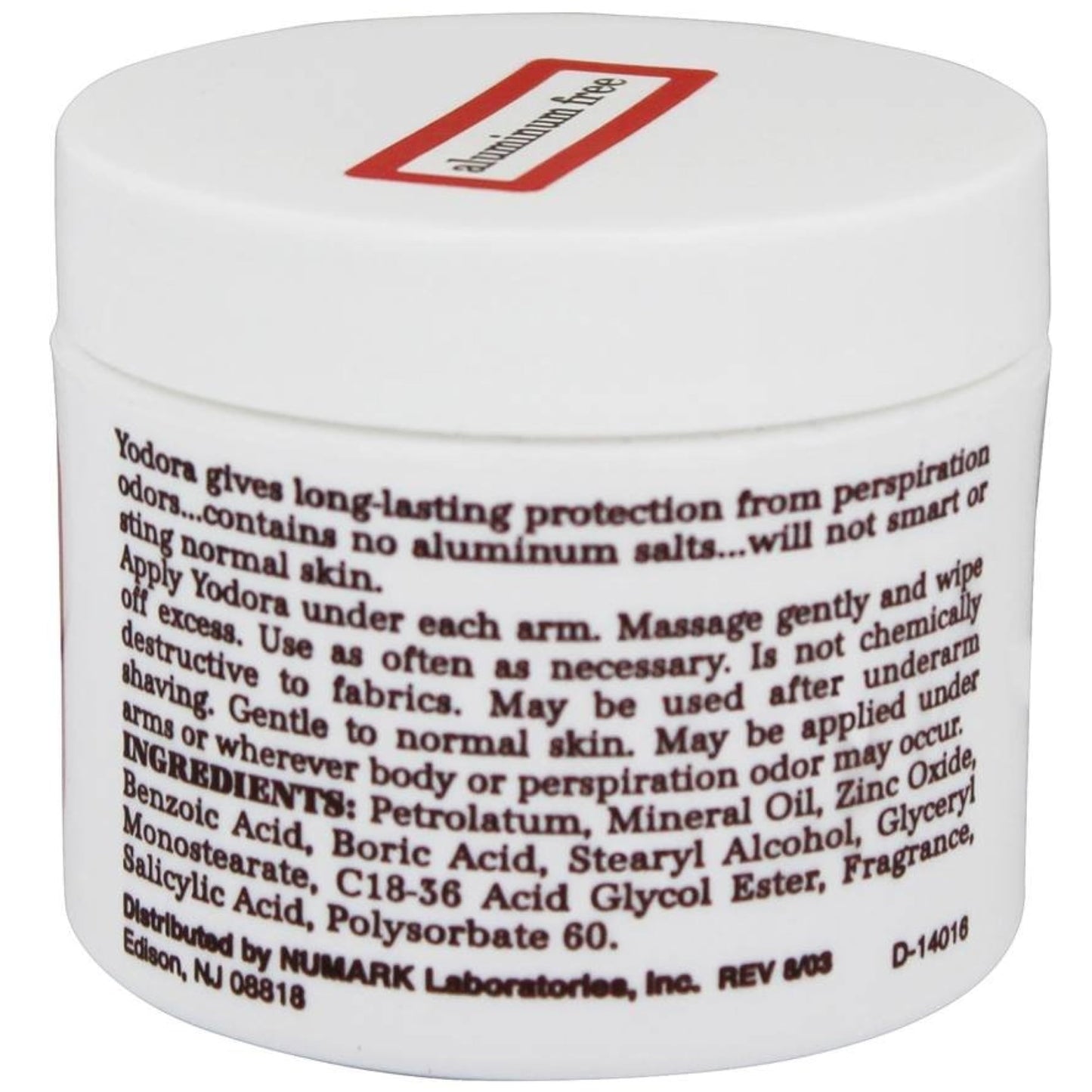 Yodora Deodorant Cream – Aluminum-Free Non-Irritating 4-Pack (2 oz Each)