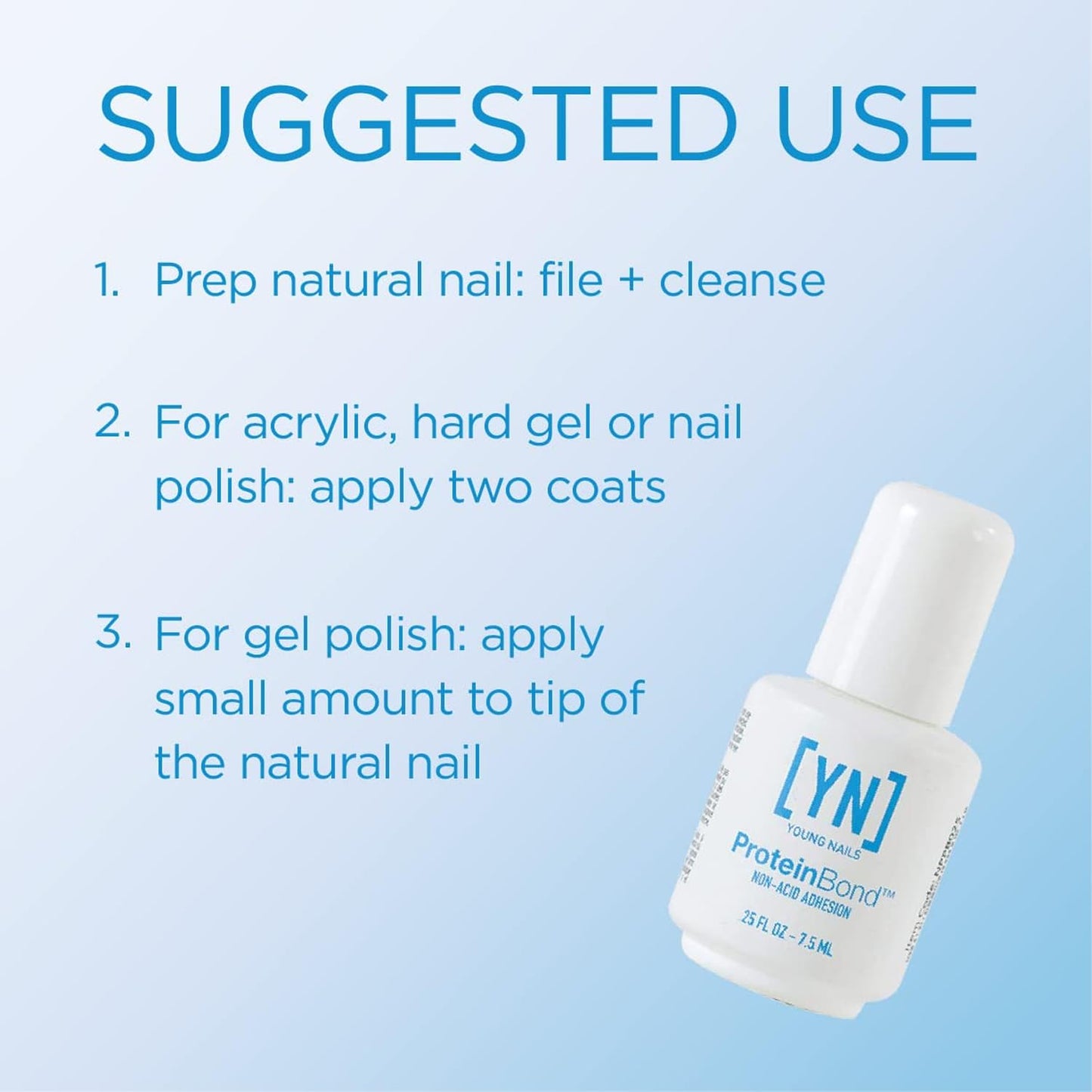 Young Nails Nail Protein Bond – Non-Acidic Bonding Primer for Gel, Acrylic & Polish (0.25 oz)