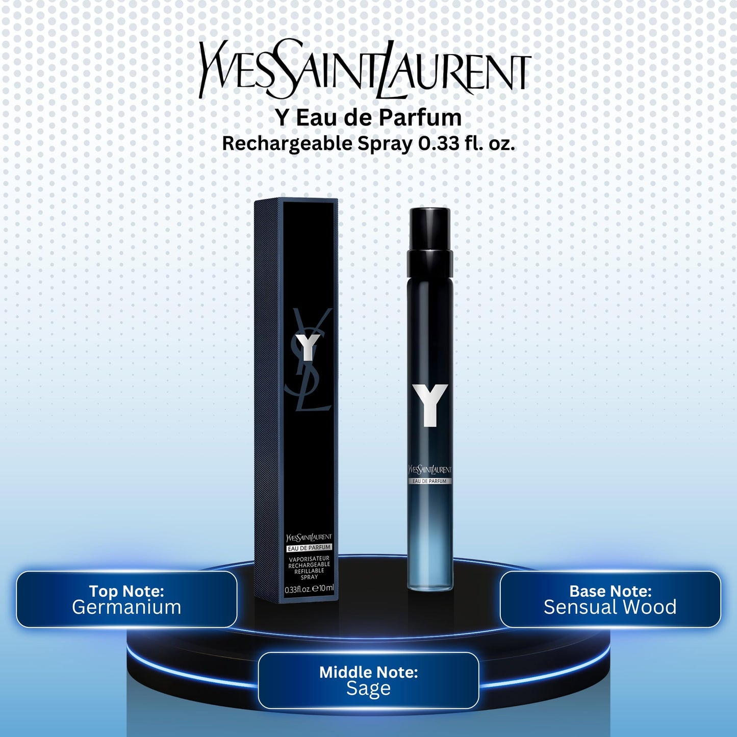 Yves Saint Laurent Y Mini EDP for Men – 0.34 oz Travel Size (France)