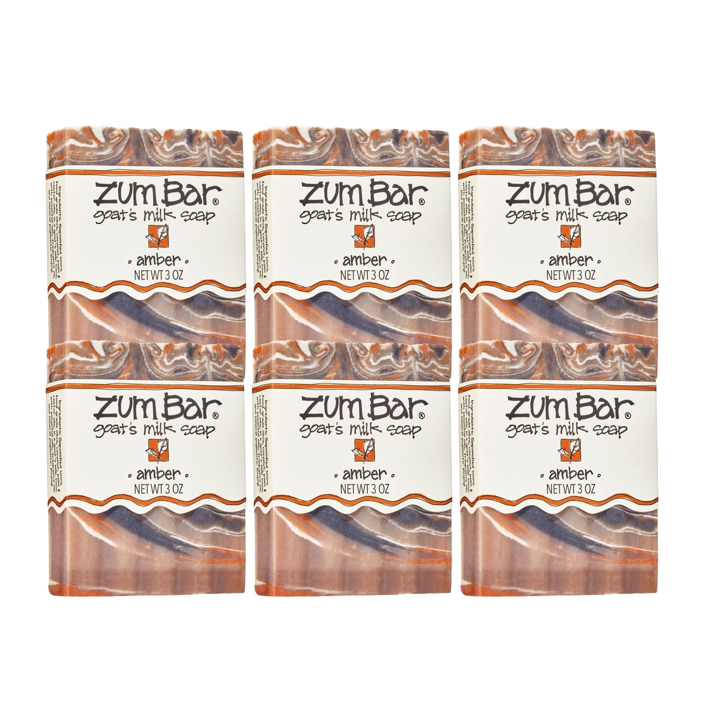 Zum Indigo Wild Goat's Milk Soap Bar – Amber, Essential Oils, 3 oz (6 Pack)